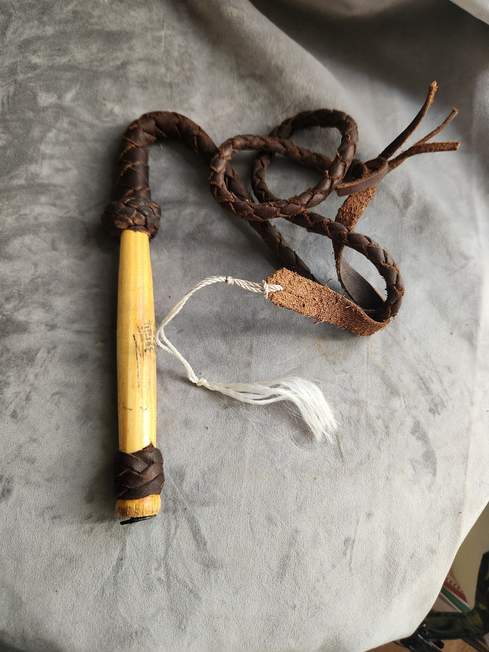 New - 3 Foot Long Leather Braided Whip - Handmade in Mexico